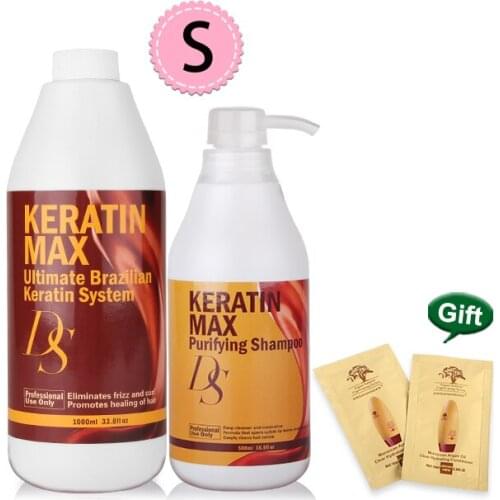 Brazilian Keratin Best Selling 8% Formalin 1000ml Treatment Straighten Strong Cruly Hair Style+500ml Purifying Shampoo