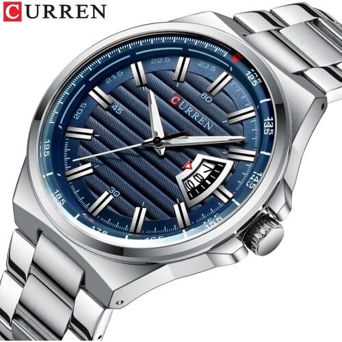 New Watches Men Top Luxury Brand CURREN Men Sports Waterproof Watches Full Steel Quartz Mens wrist Watch Relogio Masculino