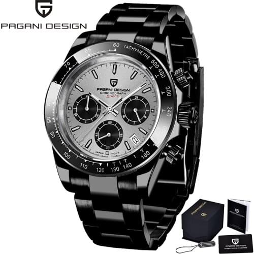 PAGANI Design Watch Mens 40mm Luxury Brand Mens Quartz Watches Fashion Stainless Steel Strap Multifunctional Waterproof Watch