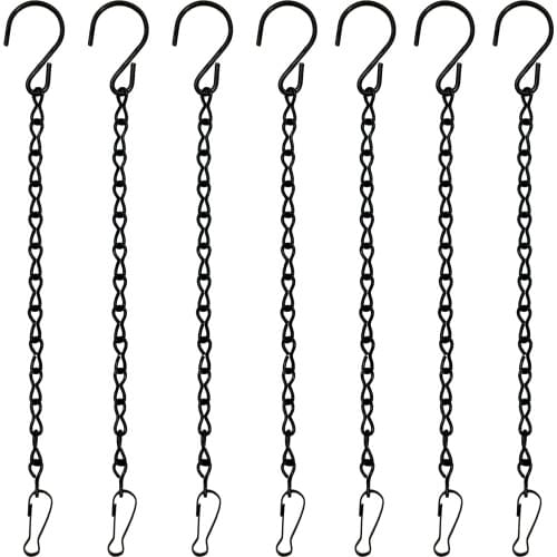 Black Hanging Chains Flower Pot Basket Bird Feeders Planters Lanterns And Ornaments Garden Plant Hangers For Home Garden Tools