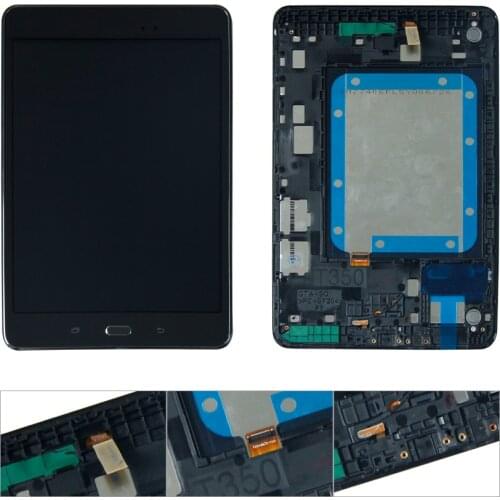 For Samsung Galaxy Tab A T350 SM-T350 Touch Screen Digitizer Sensor Glass LCD Display Panel Monitor Assembly Frame