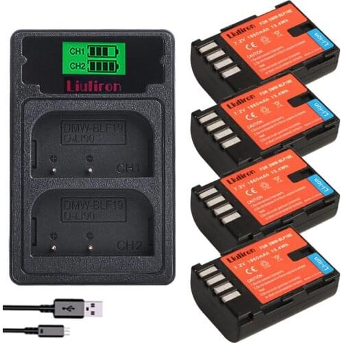 DMW-BLF19 DMW-BLF19E DMW BLF19PP DMW BLF19 BLF19E Battery +LCD Display Dual Charger for Panasonic Lumix GH3 GH4 GH5 G9