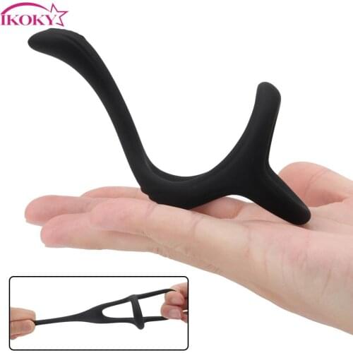 Stretchy Lock Ring Penis Rings Adult Sex Toys for Men Soft Silicone Cock Ring Delay Ejaculation Adult Products