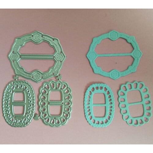 Hemere 3pc Ribbon clasp buckle Metal Steel Cutting Dies Stencil For New DIY Scrapbooking Paper/photo Card Embossing Die Template