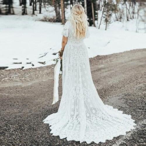 Patchwork Lace White Ruffles Maternity Dresses For Photo Shoot Long Maternity Photography Props Dresses For Pregnant Women 2021