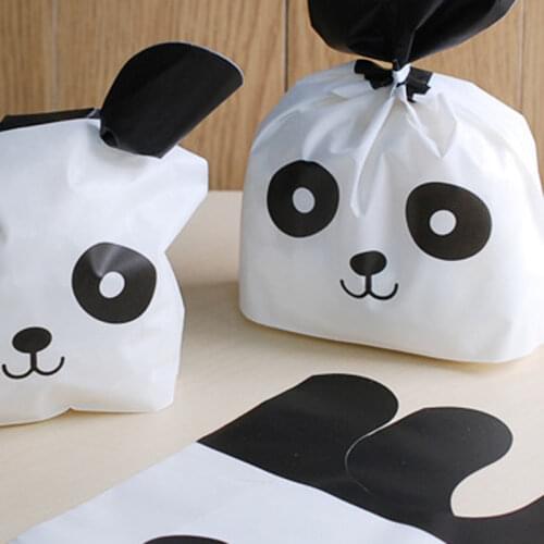 50Pcs Panda Gift Bags Packaging Party Goodie Bags Packing Favor Cake Candy Cookie for Sweets Present Wedding Party Supplies