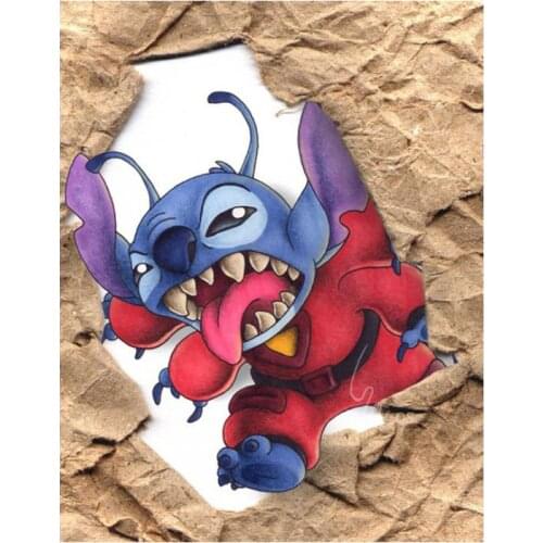 Cartoon stitch diamond painting full square embroidery anime rhinestone picture puzzle toy children diy gifts wall decor crafts