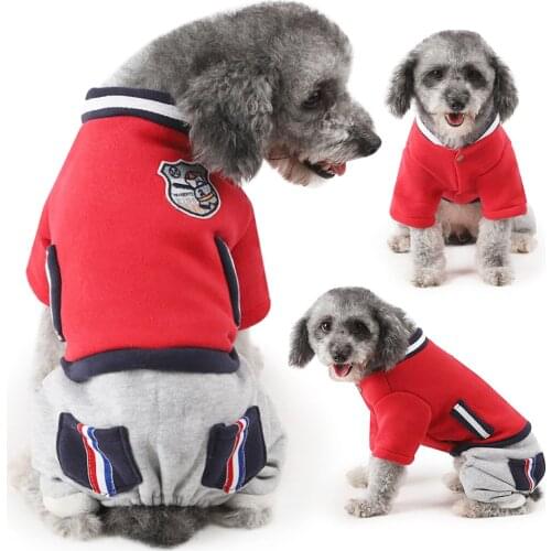 New Pet Four-Legged Baseball Sweater Fashion Warm Athletic Style Pet Apparel Warm Pet Sweater For Dogs