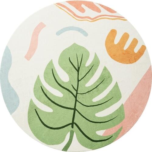 New modern Doormat Round Floor Rug Carpet Living Room Bedroom Doormat Non-slip Chair Mat 100cm/120cm