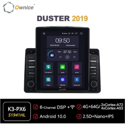 Ownice Octa 8 Core Android 10.0 Car Radio for Renault DUSTER 2019 GPS Multimedia Stereo PlayerTesla Style 4G LTE