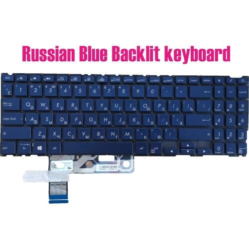 Russian Blue backlit keyboard for Asus ZenBook 15'' UX533F UX533FD UX533FN 0KN1-621RU16 0KNB0-563ARU00