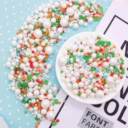 Edible Sugar Beads Mixes Pearl Sugar Ball Fondant Christmas Dec DIY Cake Baking Sprinkles Colorful Ball Cake Decoration