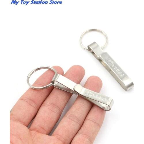 Anti-lost Stainless Steel Detachable Toy Keychain Waist Belt Clip Buckle Hanging Key Ring Holder