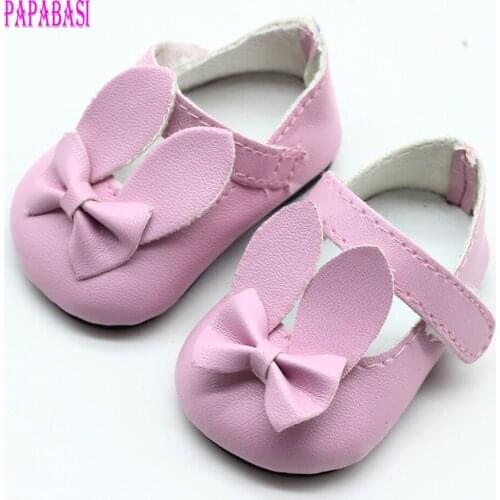 Cute Rabbit shoes For 18 inch 45CM Girl Doll, shoes for 43CM Baby doll shoes