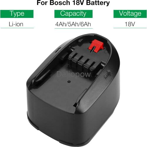 18V 4/5/6Ah Li-ion Replacement Battery for Bosch PSR 18 LI-2 PSB 18 LI-2 2607335040 2607336039(Type C) AL1830CV AL1880CV