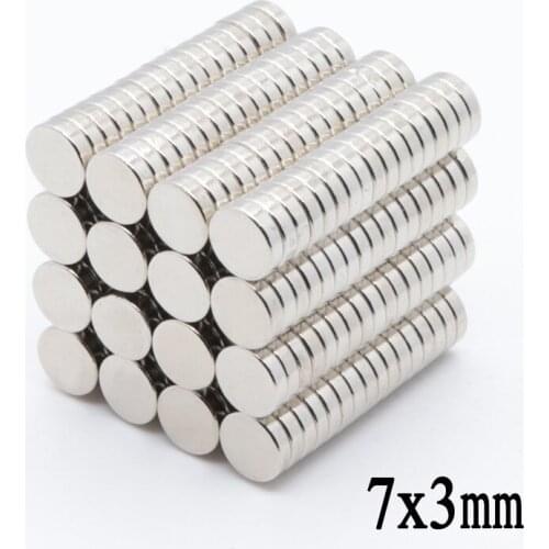 500pcs N35 7x3 mm Super Strong Rare Earth Disc 7*3 mm Fridge Permanet Magnet 7mm x 3mm Small Round Neodymium Magnet