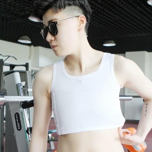 Tomboy Lesbian Trans FTM Bandage Chest Binder Breast Flat Corset Tank Tops Women Sport Cosplay Shaperwear Short Vest Undershirt