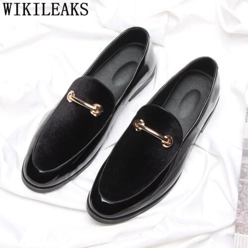 Party Shoes Men Classic Formal Shoes Men Dress Coiffeur Mens Wedding Loafer Patent Leather Italian Shoes Men Office Buty Meskie
