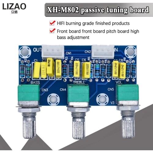 XH-M802 Amplifier Board High and Low Voltage Mixer Tone Board Volume Control Subwoofer PCB Adjustment Amplificador