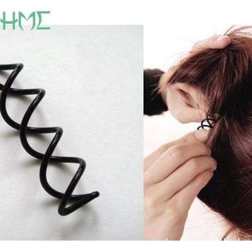 10Pcs/lot Spiral Spin Screw Hair Clip Forks Twist Braiders Barrette Black Hairpins Hair Combs Sticks For Women Bride Wedding