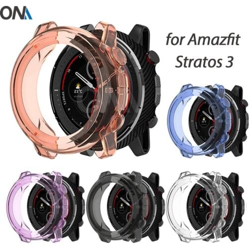 Protective case for Amazfit stratos 3 High Quality TPU cover slim Smart Watch bumper shell for Amazfit Stratos 3 A1928