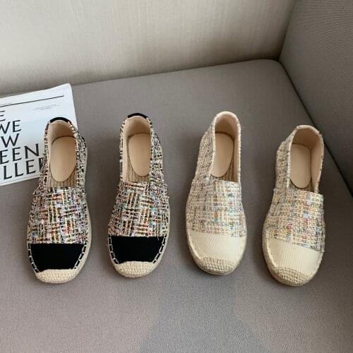 Womens Casual Espadrilles Slip-on Breathable Canvas Flat Hemp for Girl Shoes Fashion Comfortable Ladies Girls Flats