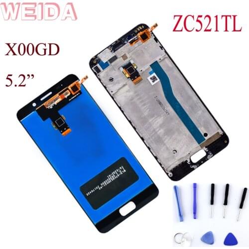 WEIDA For ASUS Pegasus Zenfone 3S Max ZC521TL X00GD LCD Display Touch Screen Digitizer Assembly Replacement 5.2" Repair + Tool