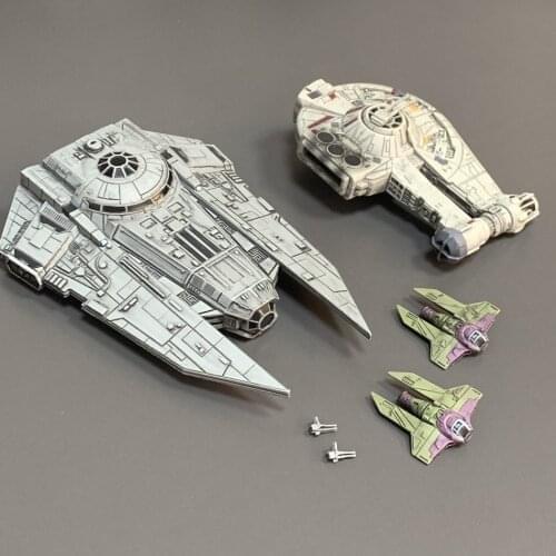 Star Galactic Empire Rebel Alliance X-Wing Starfighter VT-49 Decimator & M3-A Intercept & YT-2400 Outrider Imperial Miniature