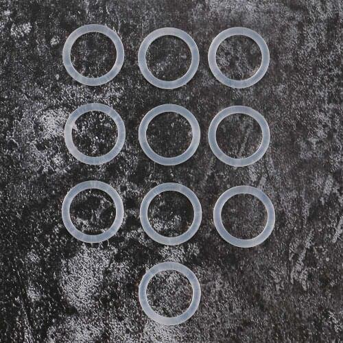 10Pcs Clear Silicone Baby Soother Pacifier Holder Adapter O Ring Dummy Ring