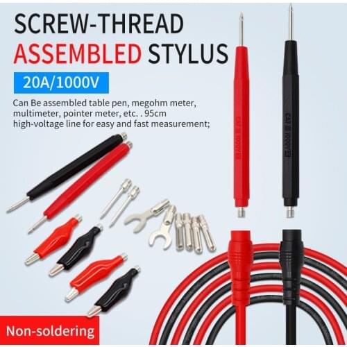 16 In1 High Quality Multimeter Probe AC/DC Universal Test Leads Kit Detachable Line With Alligator Clip For Voltmeter LED Tester