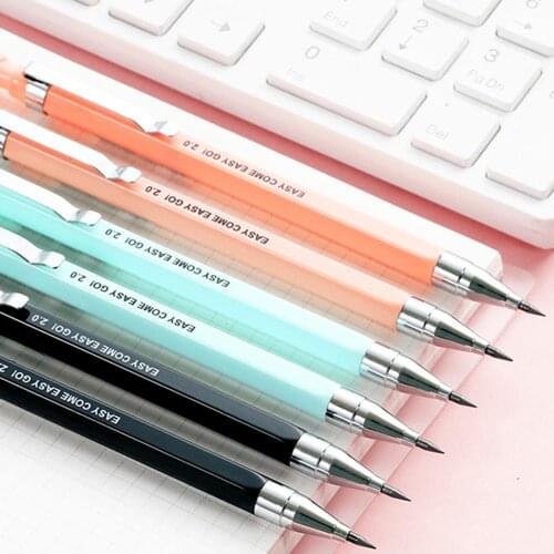2.0mm 2B Propelling Pencils Candy Color Mechanical Pencil Drawing Writing for Kids Girl Gift School Supplies Students Stationery