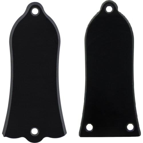 FLEOR 2pcs Black Plastic Guitar Truss Rod Covers Plates for LP Style Guitar Parts