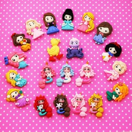 5pcs/lot Kawaii Princess Craft Diy Resin Accessories For Hair Clothing Shoes Planar Resin DIY Home Decoration