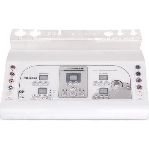 New 8 In 1 High Frequency Ultrasonic Massage Face Lifting Firming Eye Facial Wrinkle Lines Removal Skin Cleaner Beauty Machine