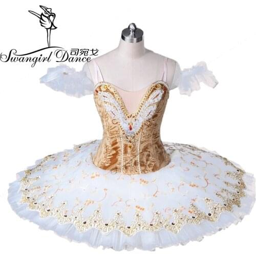 Beige Adult Classcial Ballerina ballet tutu Professional ballet Tutus for girls fairy pancake tutu stage costumesBT8971