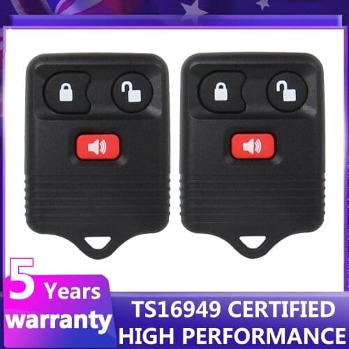 CarBole New x2 Keyless Entry Remote Key Fob for Ford Explorer Edge Ranger 2.3/4.0L 1998-2016 F-150 F-250 F-350