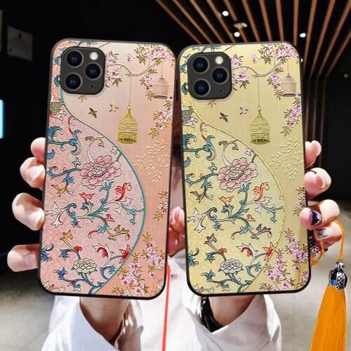 3D Emboss Phone Case for Huawei P20 P30 P40 Mate 10 20 30Lite Pro Honor 8X 9 10 20 30Pro Soft Back Cover Tassel fit Coque