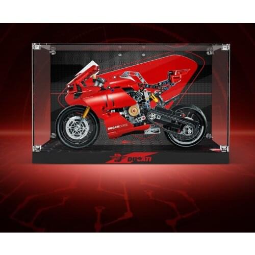 Acrylic Display Case For Technic Ducati Panigale V4R Protection Show Case 42107 Motorcycle Building Kit(Lego Set not Included )