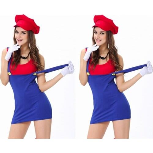 Halloween new costume adult dress women masquerade ball Super Mary costume