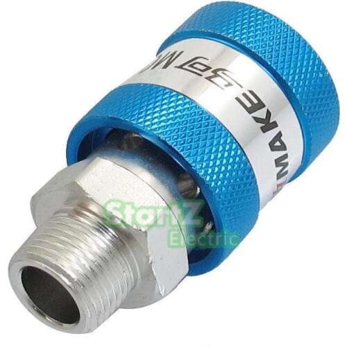 HSV-10 3/8" M/F Thread Silver Tone Blue Hand Operated Slide Valve