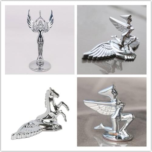 Quality Car styling 21*9cm Zinc alloy Golden Silver Horse Eagle Goddess Emblem Rear Trunk Badge Side Logos