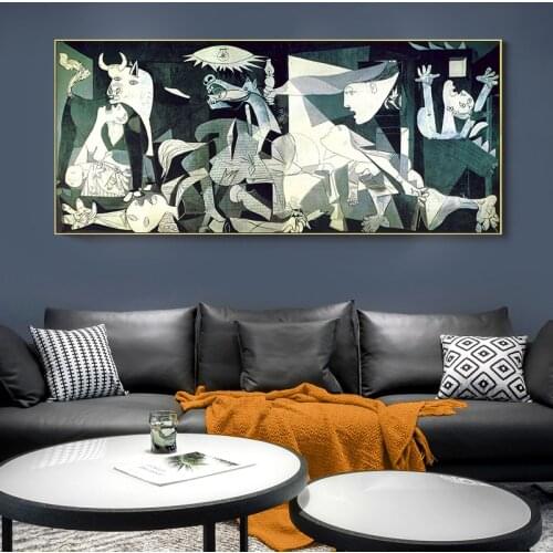 Guernica Famous Canvas Paintings Reproductions Print On Canvas Art Prints Artwork By Picasso Wall Pictures For Living Room Decor