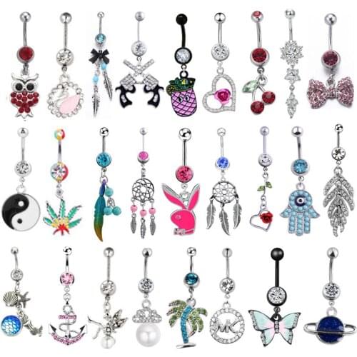 1PC New Trendy Pendant Belly Button Rings Sexy Body Piercing Bars Piercings Navel Piercing Gothic Fine Jewelry Wedding Jewelry