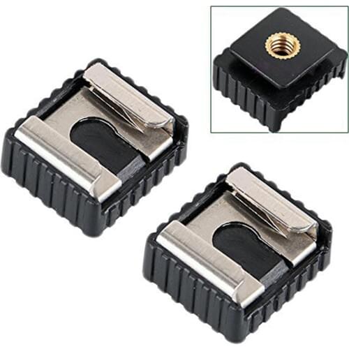 10Pcs Camera Metal Flash Hot Shoe Mount Adapter to 1/4" Screw Thread Tripod Mount for Studio Light Stand Tripod