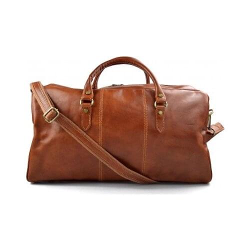 Mens leather duffle bag honey shoulder bag travel bag luggage weekender carryon cabin bag