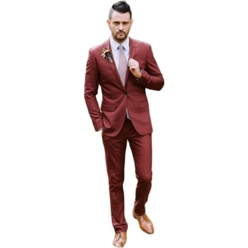 Groom Wear Slim Fit Wedding Dress Prom Dress Business Suits Dinner Party Suits costume homme mariage luxe 2 Pieces(Jacket+Pants)