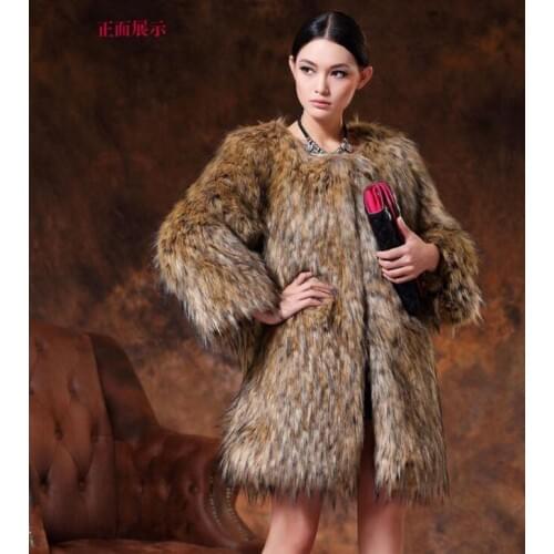 Autumn faux mink leather jacket womens warm Medium length fur leather coat women slim jackets jaqueta de couro fashion B110
