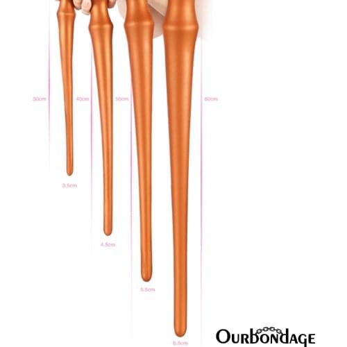 Ourbondage 4 Size Whip Shape Silicone Anal Dilator For Woman Men Gay Douche Enema Syringe Butt Plug With Suction Cup Sex Toys