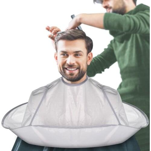 Haircut Cloth Breathable Adult Haircut Cloak,Hair Dyeing Clothing, Gray Breathable