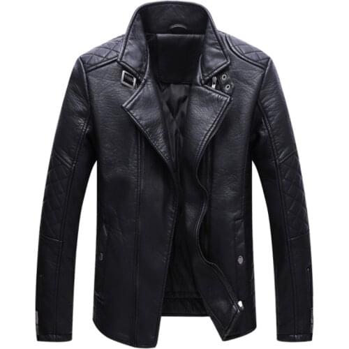 Dropshipping new autumn men leather jacket and coat fashion pu leather coat men outwear leather jackets jaqueta de couro